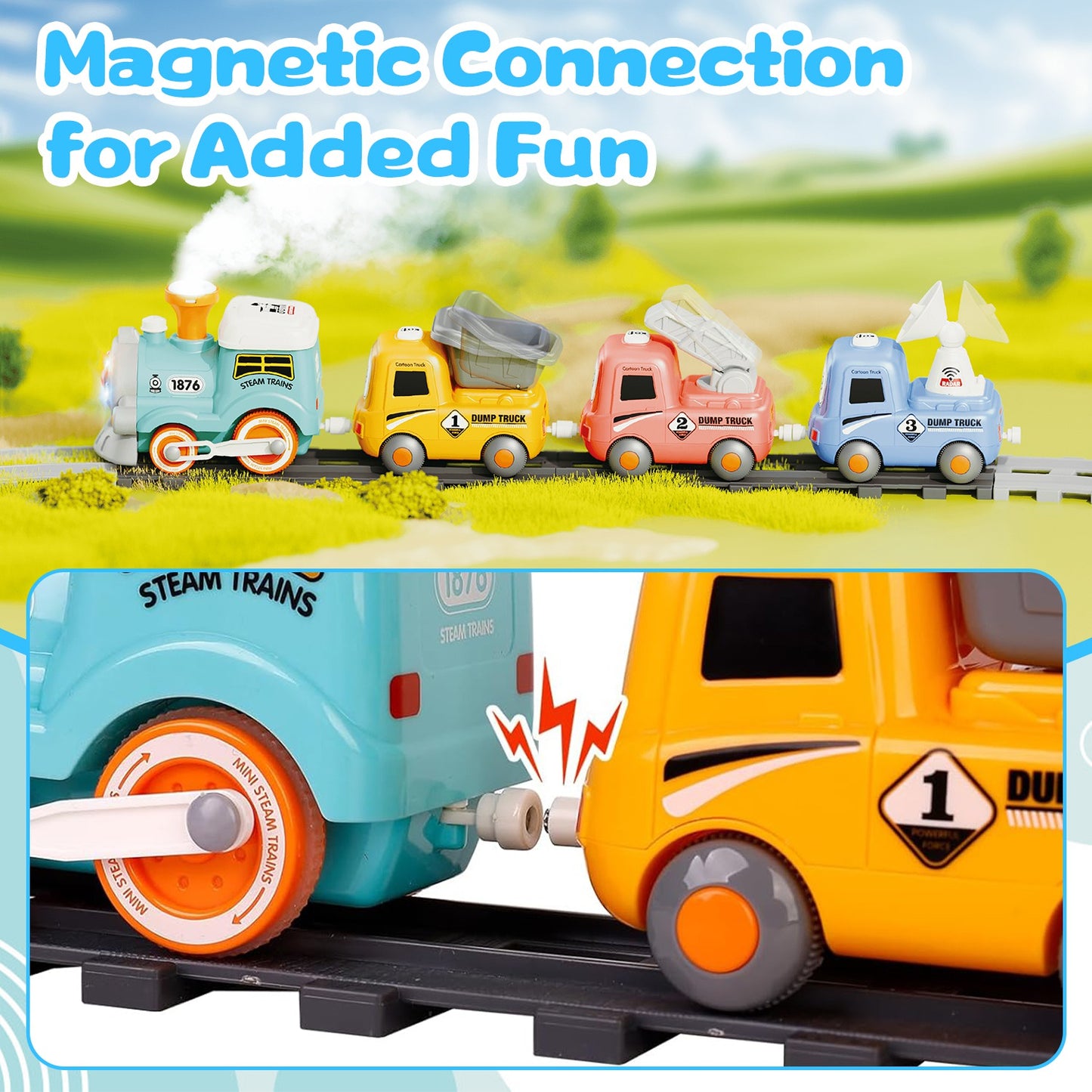 Electric Train Set With Smokes Light Sound
