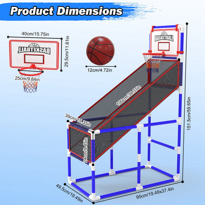 Adjustable Height Basketball Hoop Arcade Game