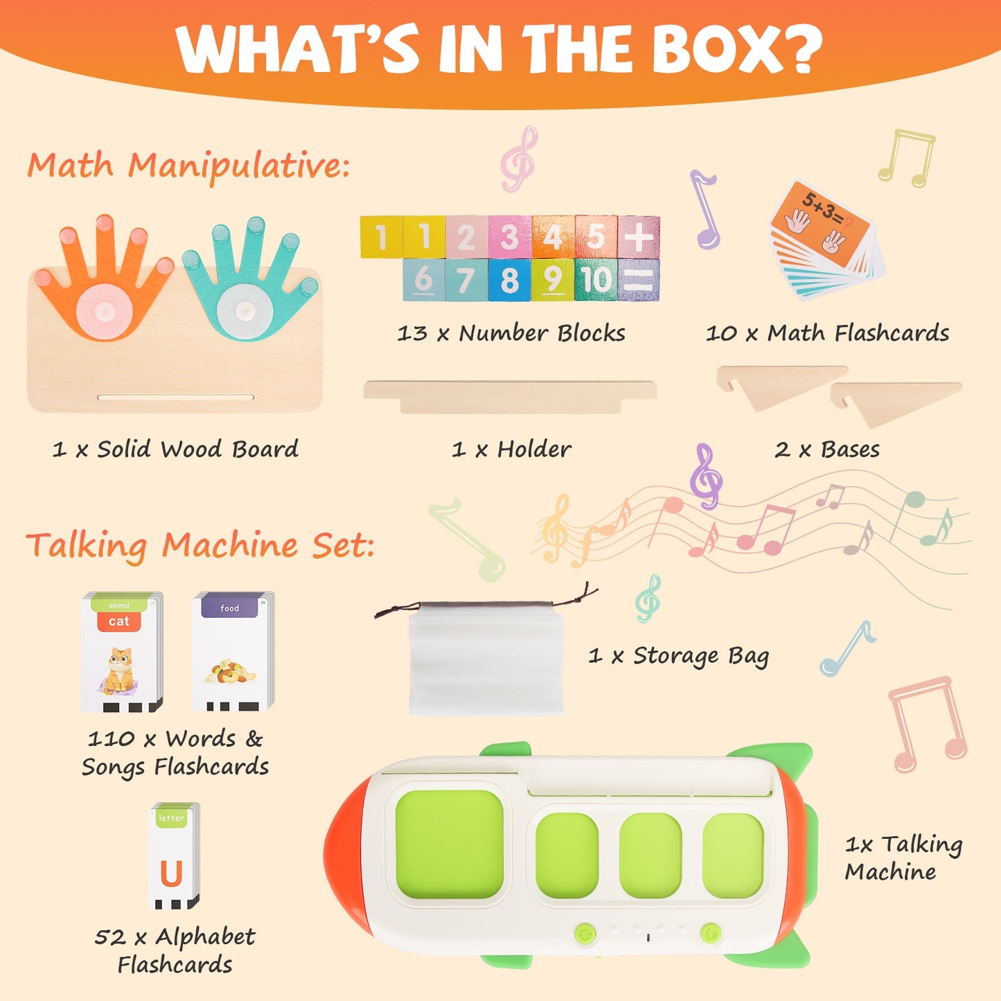 Talking Flash Cards And Finger Counting Math Board