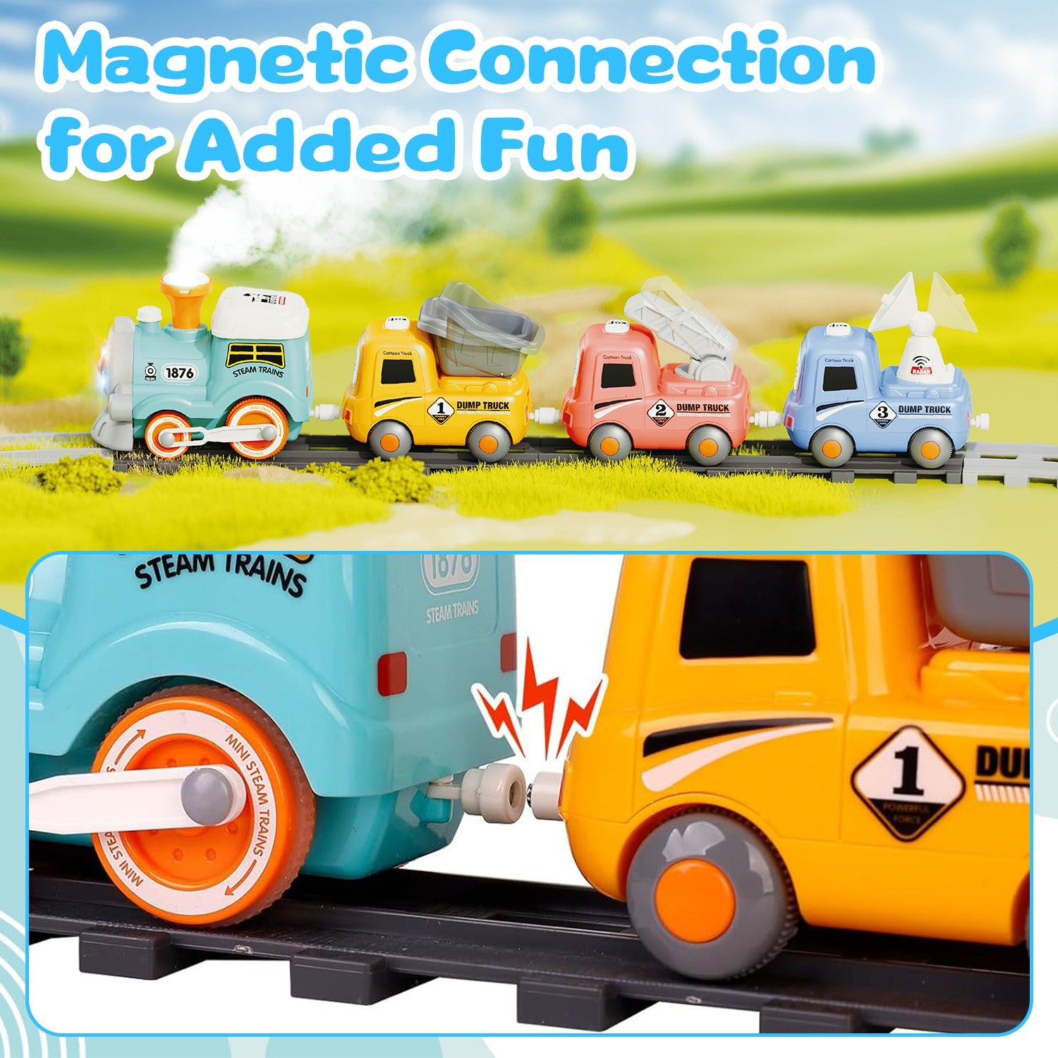 Electric Train Set With Smokes Light Sound