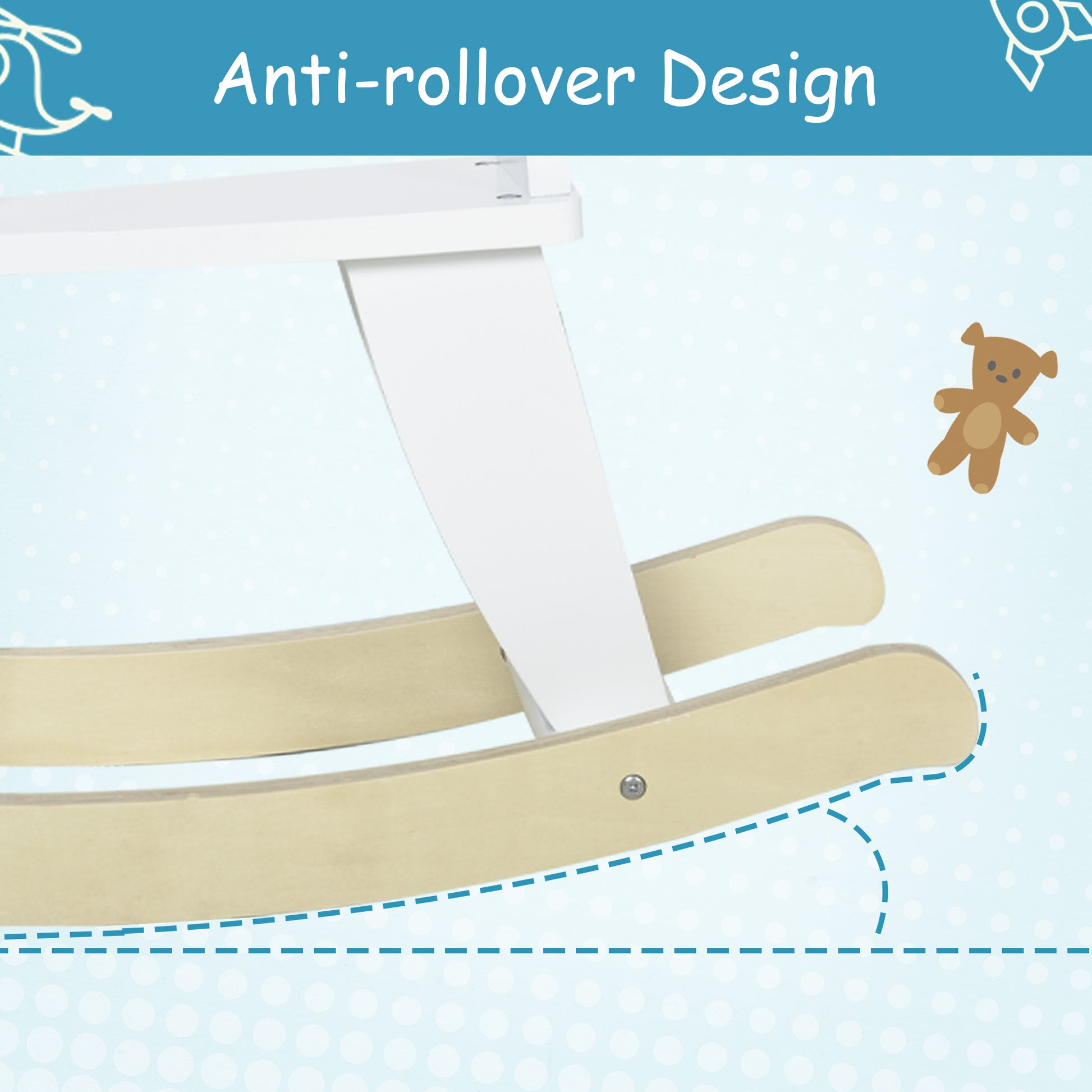 Wooden Rocking Horse Toddler Baby Ride-on