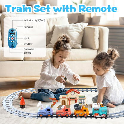 Electric Train Set With Smokes Light Sound